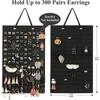 Felt Earrings Storage Hanging Bag Wall Hanging Jewelry Display Shelf Necklace Ring Earrings Storage Bag Jewellery Organizer