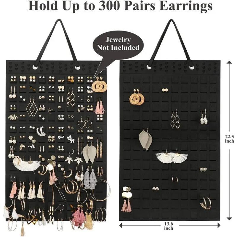 Felt Earrings Storage Hanging Bag Wall Hanging Jewelry Display Shelf Necklace Ring Earrings Storage Bag Jewellery Organizer