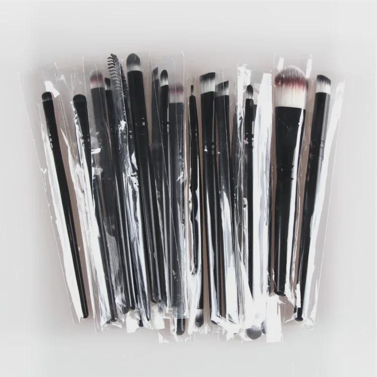 32-Piece Pink Makeup Brush Set with Black Wood Handles