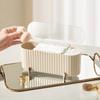 3Grid Makeup Organizer Large Capacity Clear Lid Storage Box for Swabs Powder Puffs Organizer for Cosmetics Home Organization