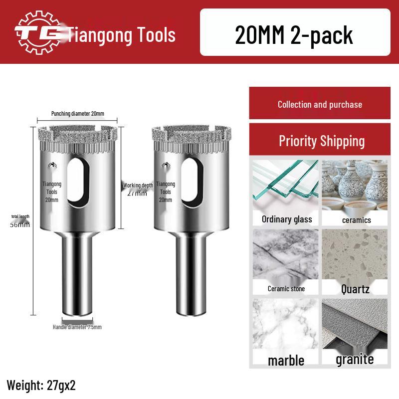 Tiangong Glass & Tile Hole Saw for Drilling and Enlarging Marble and Tile Holes