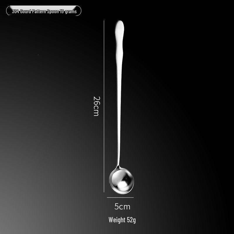 304 Stainless Steel Long Handle Stirring Spoon - Ideal for Ice, Coffee, Milk Tea, Honey, and Seasoning.