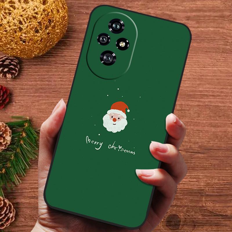 Christmas Silicone Soft Case for Honor 200 Pro 200 Lite 5G 90 Smart X5B Plus Cover Bumper for Honor X6B X6A Cute Bumper Funda