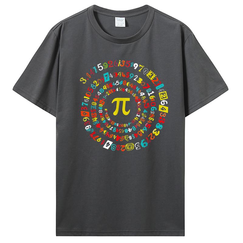 Lustiges Pi-Tag-Shirt Spirale Pi Mathe T-Shirt Für Pi-Tag 3.14 T-Shirt Oberteil T-Shirt Angepasste Baumwoll-Tops T-Shirt Einfacher Stil Für Männer