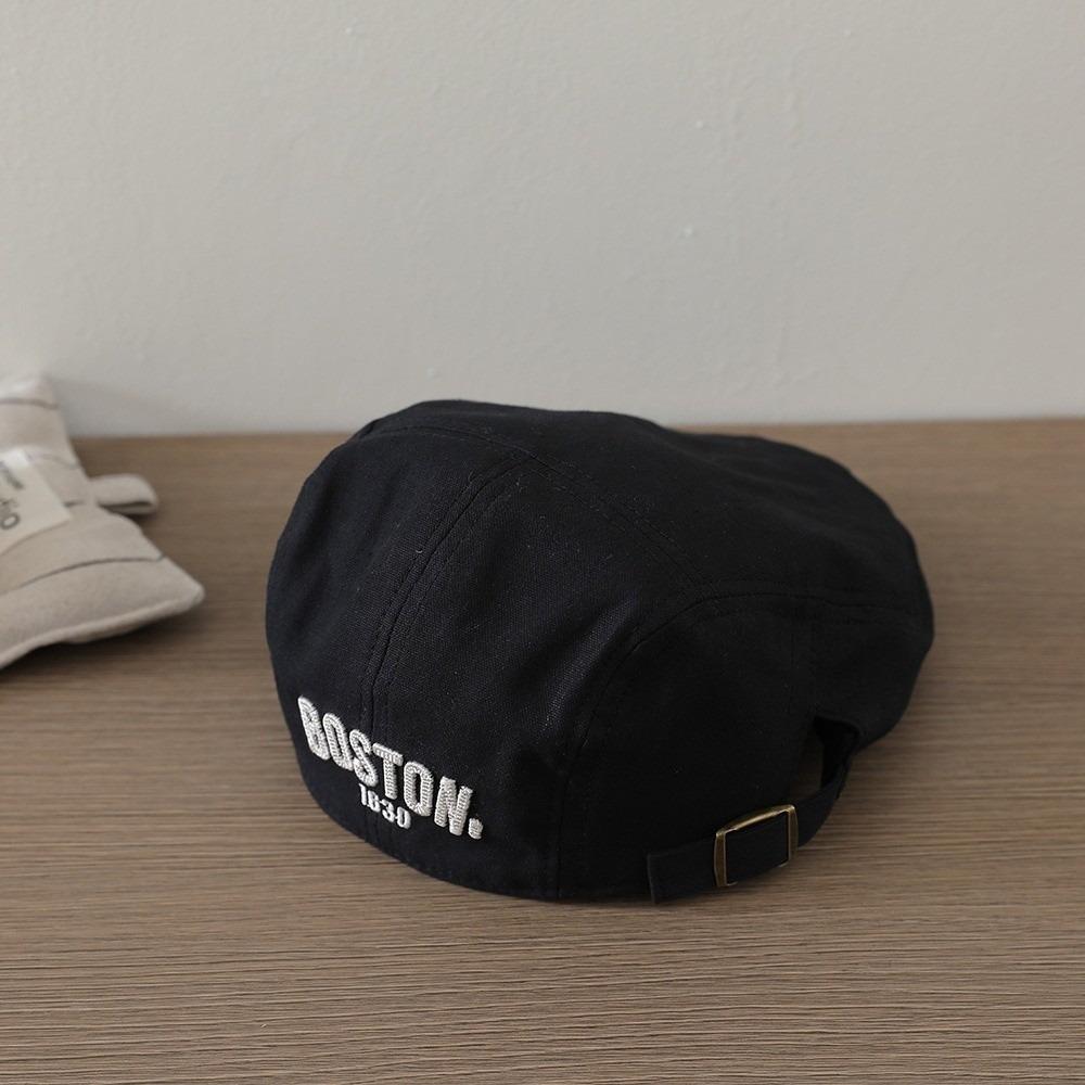 Cotton Material Embroidered Beret Hat Letter Embroidered Cotton Sun Hat Kids Newsboy Cap  For Kids