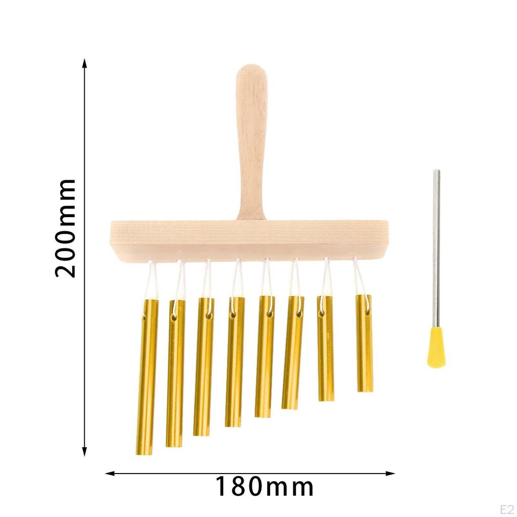 -Percussion, -Preschool Toys, 8 Tone Aluminum Alloy Wind Chimes, Kids Percussion Tube Instrument for