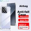 Shockproof Phone Case for Xiaomi 15, Full Protection with Air Cushion, Transparent Soft TPU Cover - Clear White