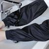 Heavy Duty Black Faux Leather Arm Sleeves Waterproof Oil Resistant for Kitchen Occupational Work Industrial Use Sleeve Cover