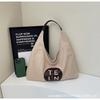 Canvas casual large-capacity tote bag 2025 new fashion niche design Korean version of women's bag