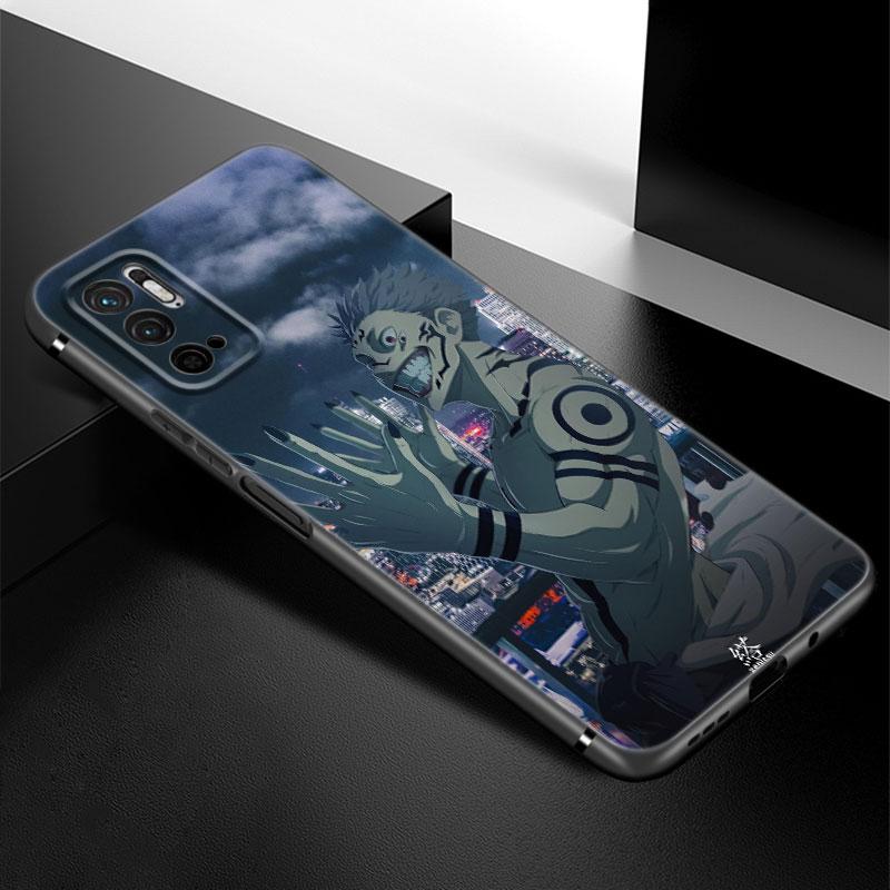 Husa de telefon Anime Jujutsu Kaisen pentru Xiaomi Redmi Note 7 8 9 10 Lite 11 11E 11T 12 Pro 11S 4G 10T 5G 8T 9S 10S Husa neagra TPU
