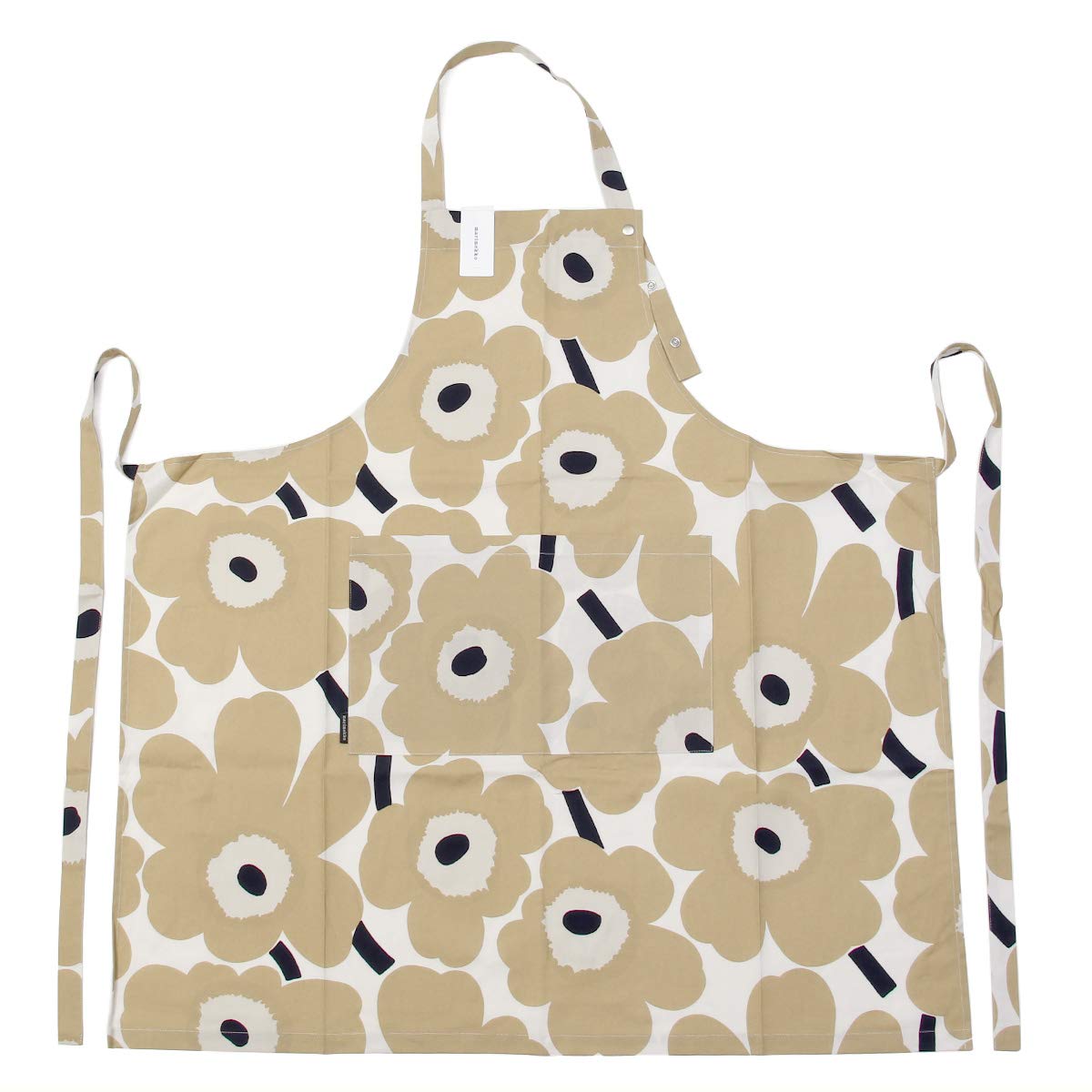 Фартук Marimekko Pieni Unikko, цвет: кремовый, бежевый и темно-синий, 069907, Размер 185, 83,5 см [Параллельный импорт]