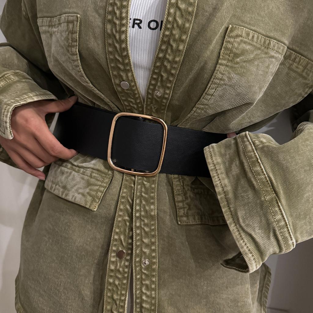 Fire sesonger tilgjengelig Nytt belte Dame Skinn Mote Allsidig Jeansbelte Dekorasjon Med Skjørt, Dress, Genser Midjedeksel