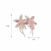 Elegant Pink Tassel Flower Stud Earrings - Exaggerated Fairy Style for Seaside Vacations