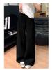 Women's High-Waisted White Linen Wide-Leg Pants - Spring 2026 Old Money Style, Comfortable Straight Cotton Linen Suit Casual Wear