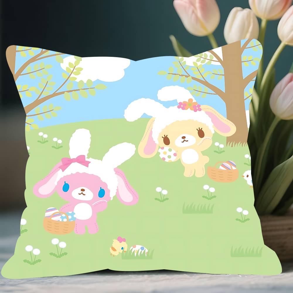 Anime S-sugarbunnies Kuddfodral Avtagbart Tvättbart Kuddfodral – Mjukt Linne för Alla Årstider