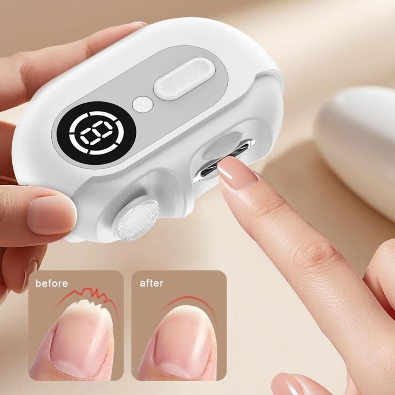 Nail Trimmer Rechargeable Electric Nail Cutter Safe And Quiet Operate Precise Trimming And Polishing For Adults And Kids