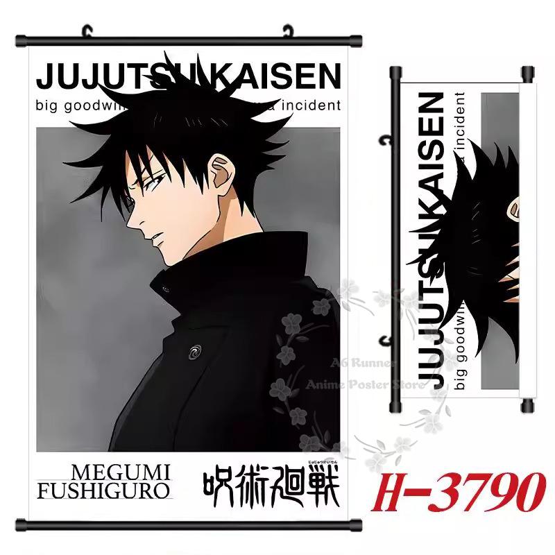 Ultimo Poster J-Jujutsu K-Kaisen Rotolo Pittura Periferica Pittura da Appendere Comodino Soggiorno Parete di Sfondo Pittura su Stoffa