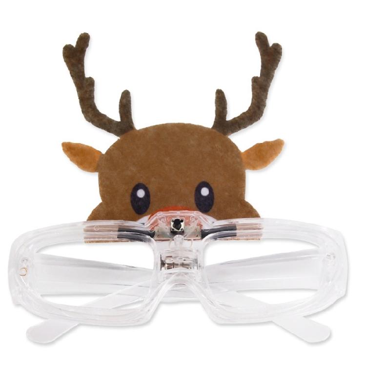 New Year Glasses Christmas Glowing Glasses Photo Props for Kids Teens Adult