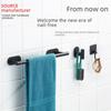 Stainless Steel No-Drill Wall-Mounted Towel and Toilet Paper Holder