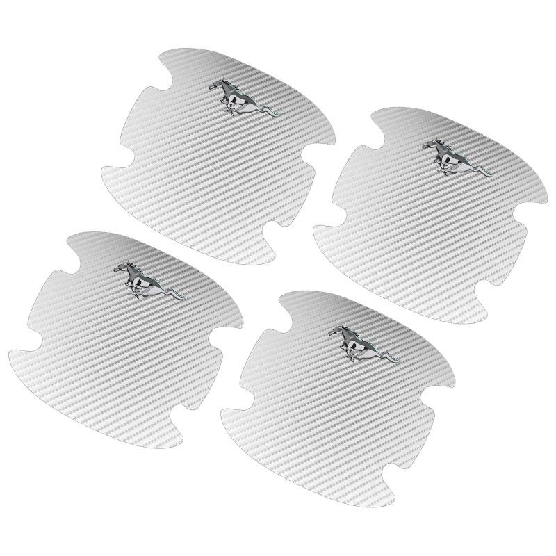 4 buc. Fibră de carbon Protecție Mâner Ușă Auto Emblemă Autocolant Pentru Ford Focus Mondeo MK1 MK2 MK4 MK3 Fiesta ST Line Kugo Transit Escape Fusion Explorer