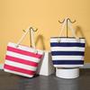 New beach bag striped, casual bag underarm bag women's shoulder bag women's canvas bag