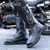 Men's Boots Fashion Motorcycle Boots Punky Style Knight Boot Classic Western Cowboy Boots Men Mid-calf Leather Boot Botas Hombre
