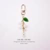 Mobile Phone Lanyard Cute Peach Fruit Phone Charm Couple Keychain Bell Orchids Flower Keyring for Keys Hangings Charm