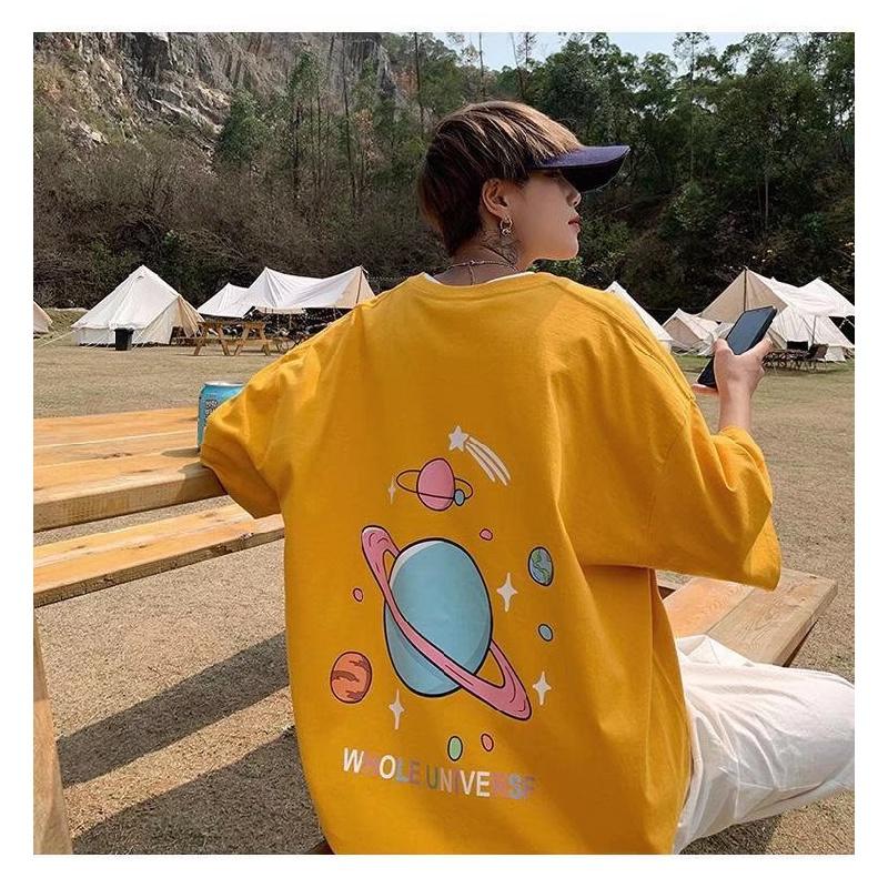 

Мужские футболки с коротким рукавом с буквенным графическим принтом, модные брендовые футболки для мужчин, мужская одежда, повседневная футболка, мужские летние топы в корейском стиле ретро для мужчин 5XL жёлтый