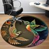1pc Hummingbird Artwork Chair Carpet for Office, Round Non Slip Durable Large Size Office Carpet, Suitable for Office