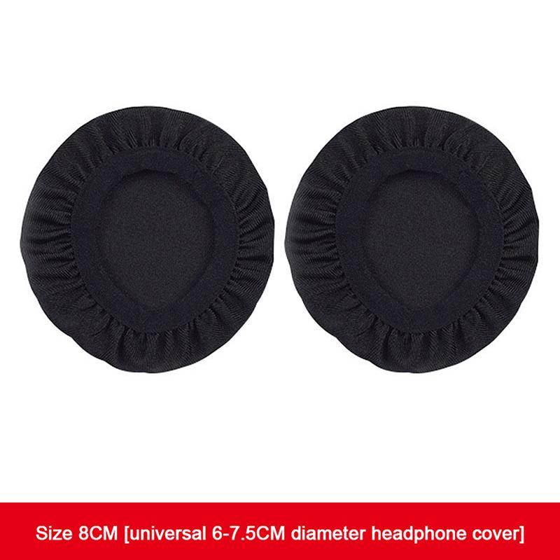 

2 шт. Многоразовые Универсальные Мягкие Моющиеся Чехлы для Наушников Эластичные Прочные Дышащие Защитные Пыленепроницаемые Чехлы для Амбушюр S чёрный