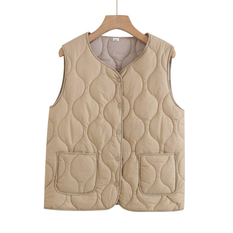 Mom's new autumn and winter, light and thin vest in autumn and winter, thickened warm large-size vest, medium and old outer vest, wide