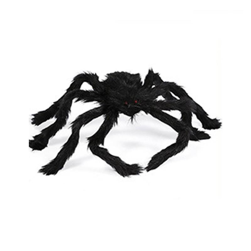 Halloween Plush Spider Decorations With Fake Spiderwebs Haunted House Pranks Party Props Home Outdoor Festive Setup