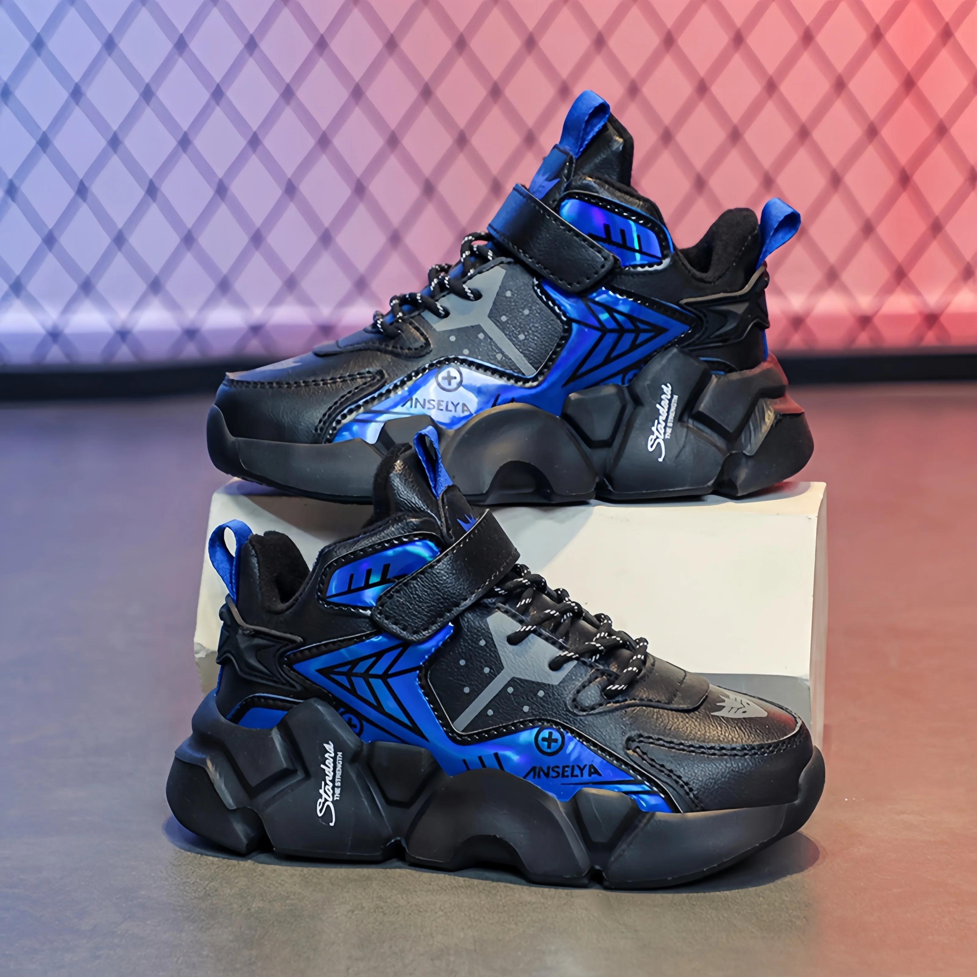 

Зимняя новая детская обувь кожаная спортивная обувь студенческая вторая хлопковая + большая хлопковая практичная баскетбольная обувь для мальчиков 28