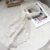 Versatile Retro Lace Scarf Elegant 130×30cm Headscarf Embroidered Flower Literary Style Shawl for Women