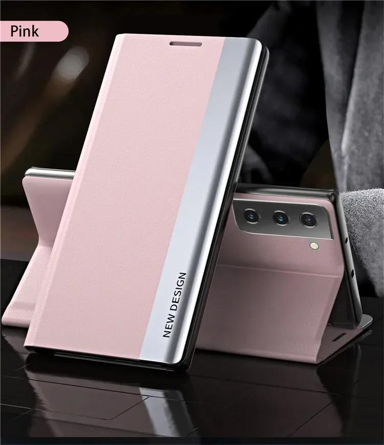 Luxury Leather Flip Case For Samsung Galaxy S25 Edge S24 S23 S22 S21 S20 Ultra S10 Plus S23 S21 S24 FE Note 20 Ultra Stand Cover