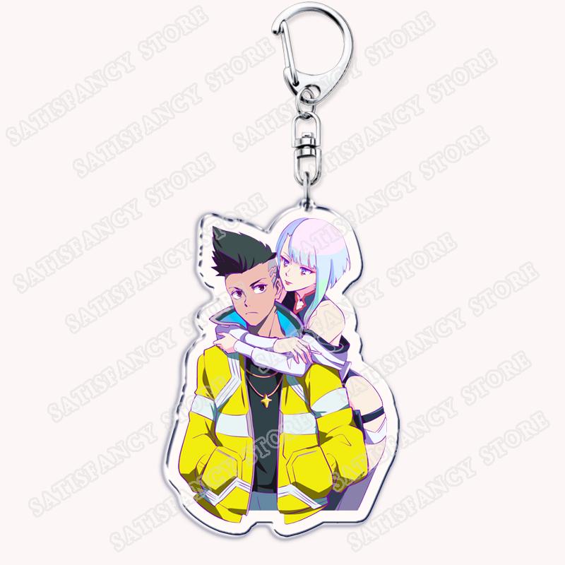 Portachiavi Anime Cyberpunk per Donne Accessori Borsa Edgerunners Rebecca Lucy Gloria Faraday Portachiavi Gioielli Fan Amici Regali