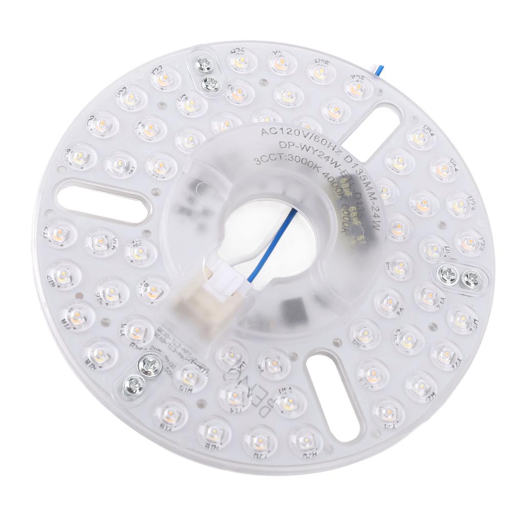 5.3 Inch Ceiling Fan LED Light Replacement 24W 3CCT Dimmable Magnetic LED Fan Light Board Panel Retrofit Light with Memory Function