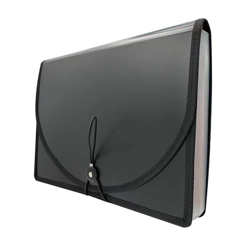 Multi-grids Pocket Expanding File Folder with Cover Rainbow Expandable File Organizer Self Standing Accordion A4 Document Folder