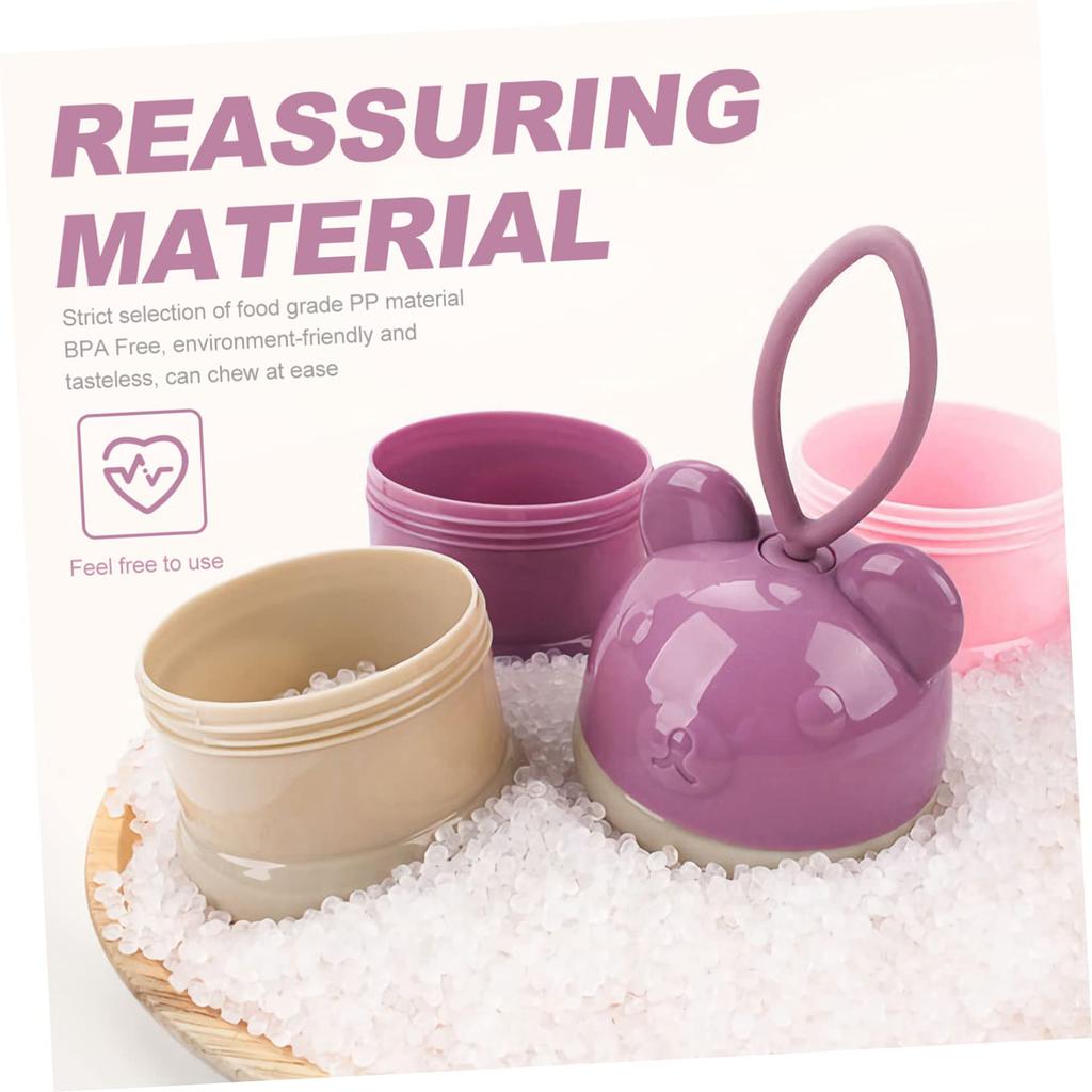 Portable Milk Powder Dispenser Set Of 2 Three Layer Storage Case For Dispenser Detachable