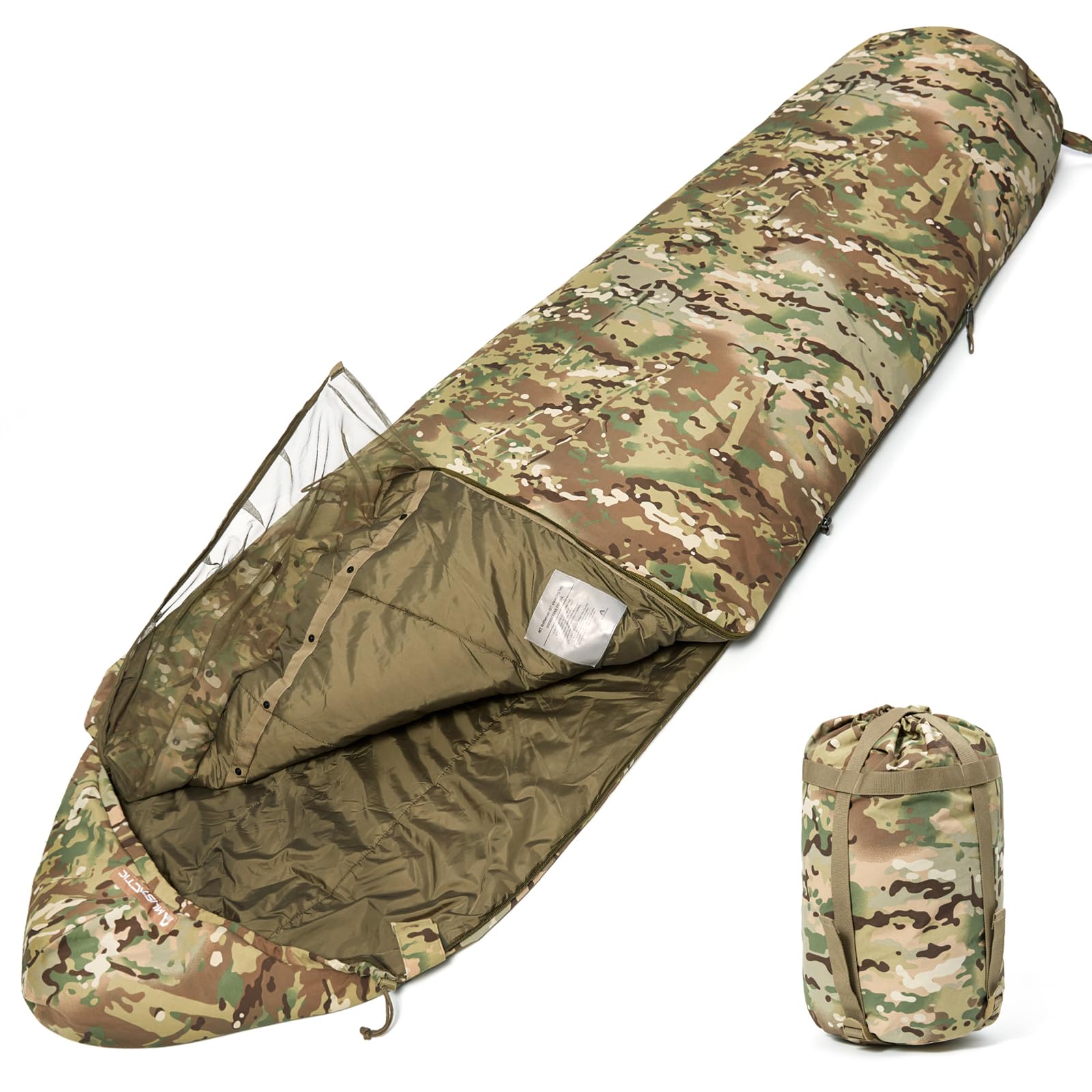 

MT Military Modular Rifleman GT Sleeping Bag with Bivy Cover Army Mummy Sleep Bag 3 Season Multicam 2.0