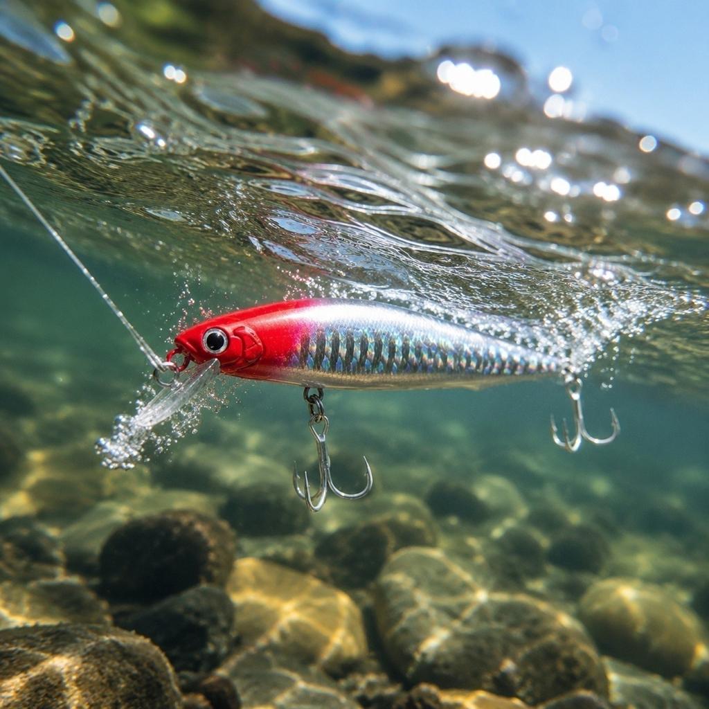 9cm Fishing Lure Minnow with Blood Groove Hooks Hard Bait for Long Cast Sinking and Floating Fishing for Bass Pike Perch and Other Predatory Fish 10g