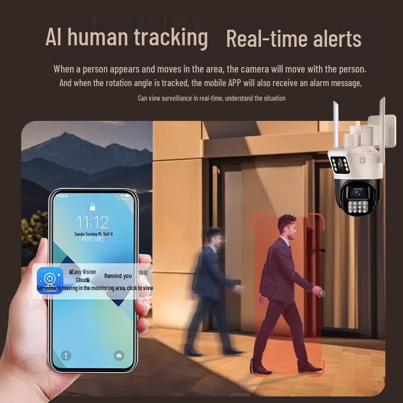 Newsmy Outdoor AI PTZ 4K Wi-Fi Security Camera