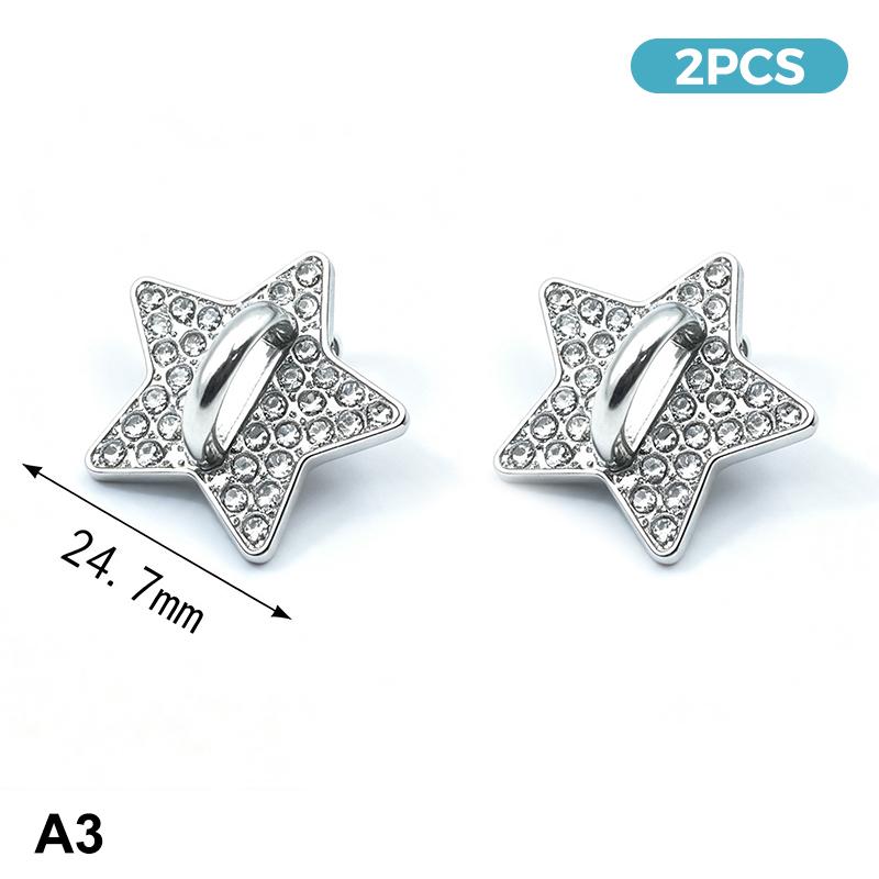 2Pcs Adhesive Metal Phone Charm Holder, Pendant Hook, Phone Case Finger Ring, Keychain Loop, Grip Hook For Hanging Supplies