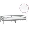 Maison Exclusive - Lit de repos avec matelas 90x200 cm Gris Bois de pin massif