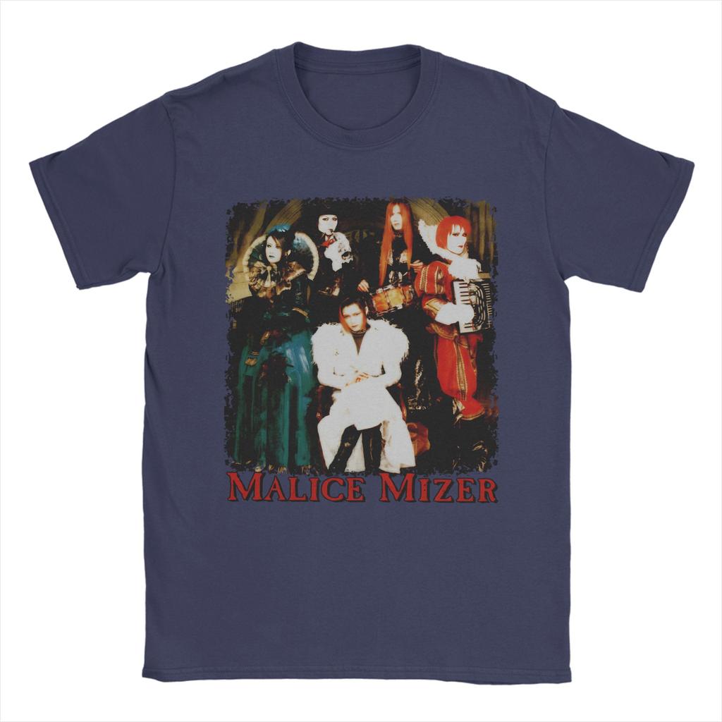 Casual Malice Mizer JRock Band TShirt Men Round Neck Pure Cotton T Shirt Short Sleeve Tees Classic Clothing