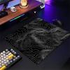 PC Small Keyboard Table Mats Mouse Pad Locking Edge Black and White Strata Liquid Mausepad Computer Mat Art Gaming Office Rug
