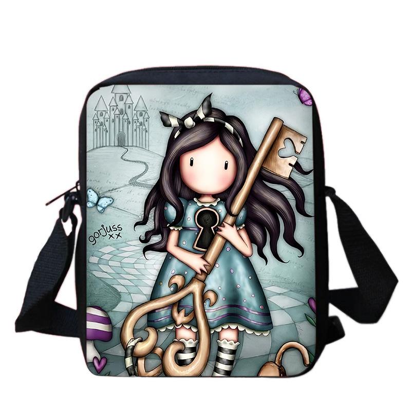 Gorjuss santoro peripheral animation backpack men and women pencil bag meal bag satchel