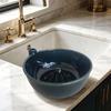Decorative Fruit Washing Colander with Drain Holes Handle Self Spinning Berry Washing Bowl Large Capacity for Kitchen Prep