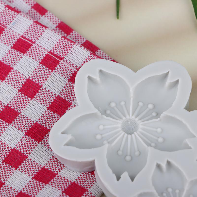 1Pc 3 Cavity Sakura Flower Shape Silicone Mold Sun Flower Fondant Chocolate Birthday Cake Decoration Baking Home Mold