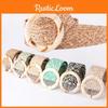 Vintage Inspired Wide Grass Weaving Belt For Ladies Casual Dresses And Jackets